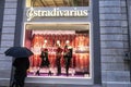 Stradivarius store at night in Athens, Greece