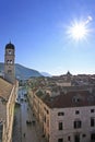 Stradun, Main street of Old Town, Dubrovnik Royalty Free Stock Photo