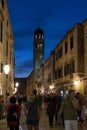 Stradun, the main street at the Old Town in Dubrovnik Royalty Free Stock Photo