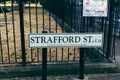 Strafford Street name sign, London Royalty Free Stock Photo