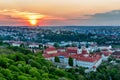 Strahov Monastery at sunset, Prague, Czech Republic Royalty Free Stock Photo