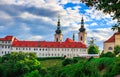 Strahov Monastery at sunset, Prague, Czech Republic Royalty Free Stock Photo