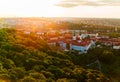 Strahov monastery at sunset, Prague, Czech Republic Royalty Free Stock Photo