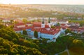 Strahov monastery at sunset, Prague, Czech Republic Royalty Free Stock Photo