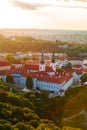 Strahov monastery at sunset, Prague, Czech Republic Royalty Free Stock Photo