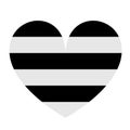 Straight alliance heart flag vector illustration. Straight ally pride, emotional badge symbol.