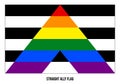 Straight Ally Flag Vector Illustration Designed with Correct Color Scheme