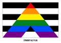 Straight Ally Flag Vector Illustration Designed with Correct Color Scheme