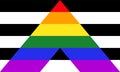 Straight ally pride flag - mix of LGBT and heterosexual communities signs