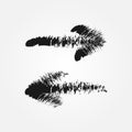 Straight arrow. Imitation brush mascara. A set of two element. Royalty Free Stock Photo