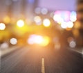 Straight asphalt road with marking lines Royalty Free Stock Photo