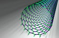 Straight Carbon Nanotube, Green and Purple Bonds