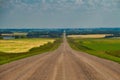 A Straight Dirt Road into the Plains Royalty Free Stock Photo