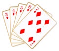 Straight Flush Isolated Playing Cards