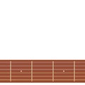 Straight guitar fretboard illustration