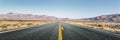 Straight highway in desert