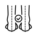straight legs line icon vector illustration