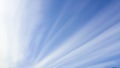 Straight line clouds as sun rays Royalty Free Stock Photo