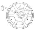 Straight Line Engine Governor vintage illustration