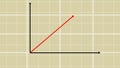 Straight-line graph concept animation high resolution. Royalty Free Stock Photo