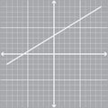 Straight line on graph page of gray color using x and y axis lines for education vector