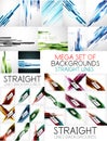 Straight lines poster backgrounds set