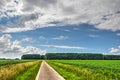 Straight and narrow asphalt road