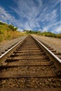 Straight Railroad Tracks Royalty Free Stock Photo