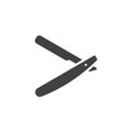 Straight razor vector icon