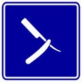 straight razor vector sign