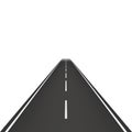 Straight road isolated on transparent background. Vector illustration.