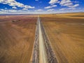 Straight road leading to the horizon. Royalty Free Stock Photo