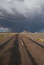 Straight Road in Painted Desert Royalty Free Stock Photo