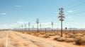 Hyperrealistic Desert Road: A Nostalgic Scene In 8k Resolution