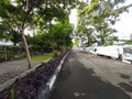 Straight road to a nameless apartment in Bandung, West Java Indonesia