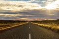 straight road on the way to Ayers Rock , Lasseter highway , Northern Territory, Australia