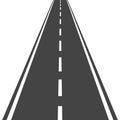 Straight road with white markings vector illustration. Highway Royalty Free Stock Photo