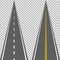 Straight roads isolated ,vector