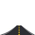 Straight roads marked with white and yellow markings. Highway or roadway. vector illustration Royalty Free Stock Photo