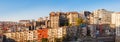 Straight row old colored houses in Istanbul Royalty Free Stock Photo