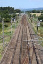 Straight stretch West Coast Main Line Hest Bank Royalty Free Stock Photo