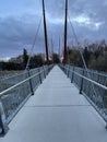 Straight walking bridge path