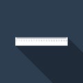 Straightedge symbol. Ruler icon isolated