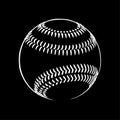Baseball - minimalist and flat logo - vector illustration