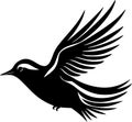 Bird - minimalist and flat logo - vector illustration Royalty Free Stock Photo