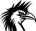 Vulture - black and white vector illustration Royalty Free Stock Photo