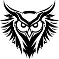 Owl - minimalist and flat logo - vector illustration Royalty Free Stock Photo