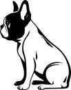 French bulldog - high quality vector logo - vector illustration ideal for t-shirt graphic Royalty Free Stock Photo