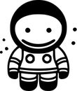 Astronaut - minimalist and flat logo - vector illustration