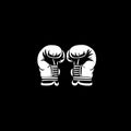 Boxing gloves - minimalist and flat logo - vector illustration Royalty Free Stock Photo